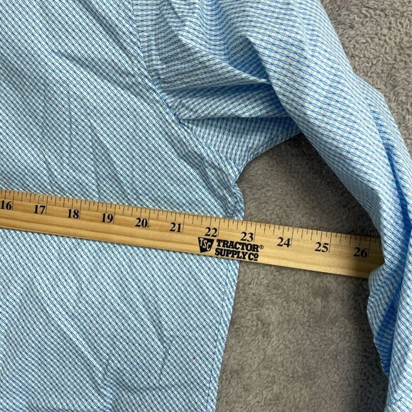 NWOT Nick Graham Men's L Stretch Modern Fit Dress Shirt Blue Pattern - Picture 5 of 10